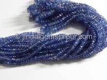 Kyanite Far Faceted Roundelle Shape Beads